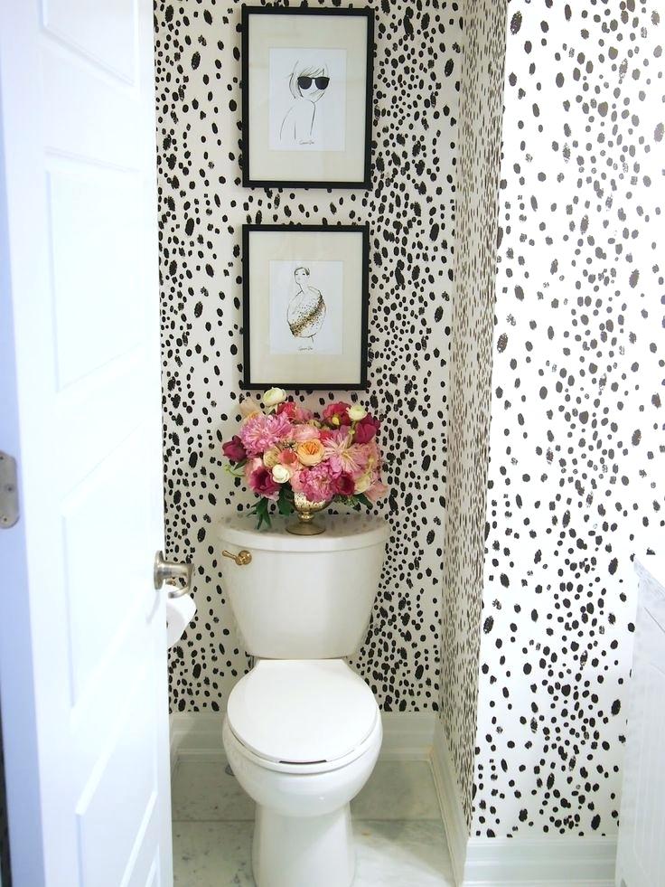 Wall Paper Powder Room We Just Love How Suburban Faux - Powder Room Ideas 2019 - HD Wallpaper 