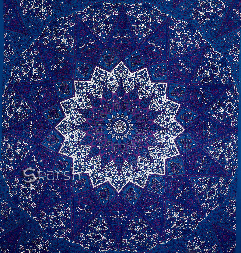 Beautiful, Boho, And Hippie Image - Blue Tapestry - HD Wallpaper 