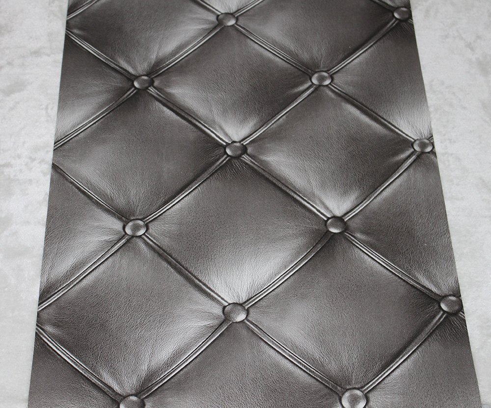 Dark Grey 3d Leather Textured Wallpaper - Floor - HD Wallpaper 