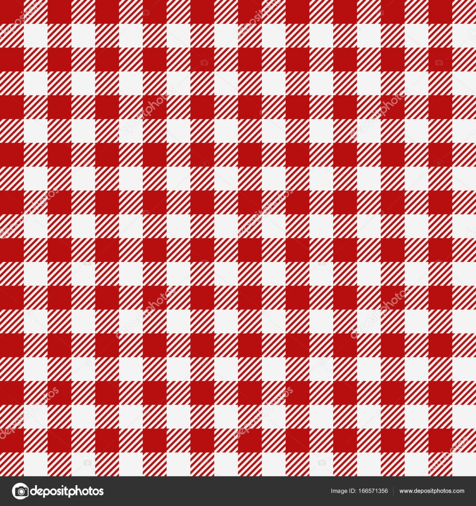 Red And White Tablecloth Pattern - HD Wallpaper 