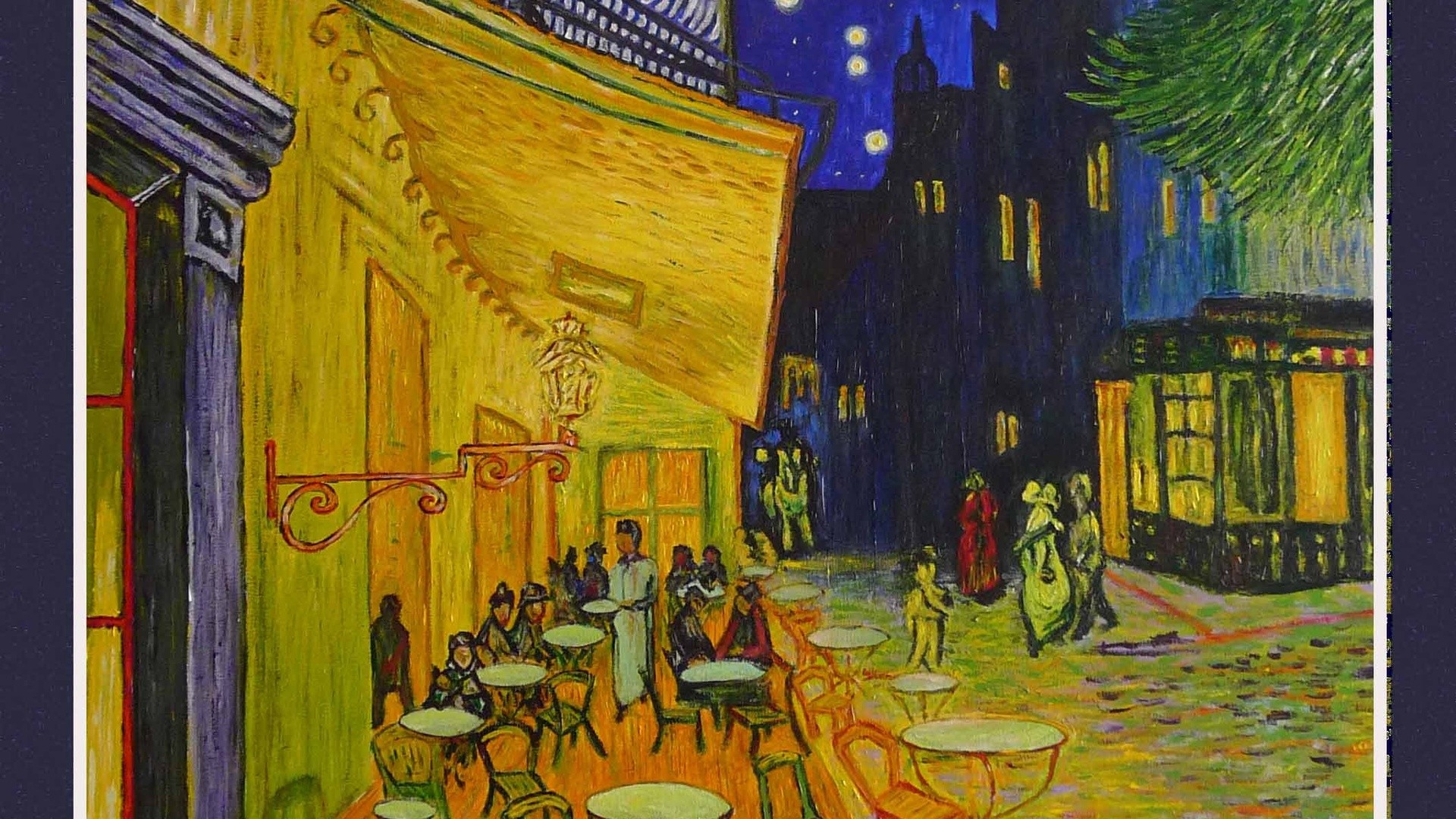 Van Gogh Cafe Terrace At Night, Cafe, Night, Van Gogh, - Van Gogh Wallpaper Cafe - HD Wallpaper 