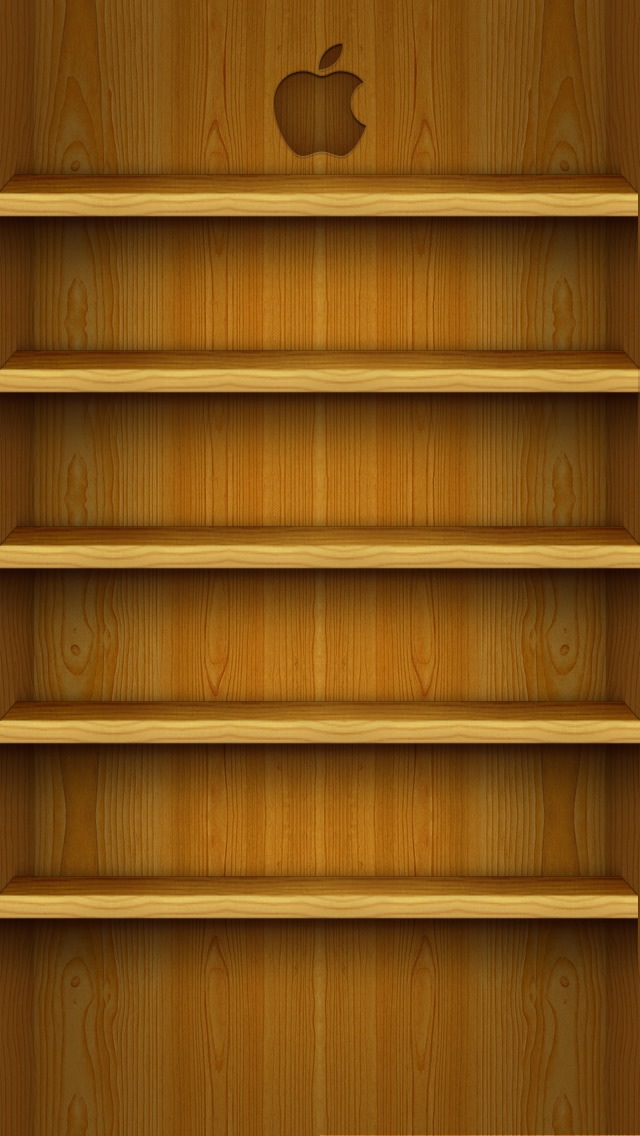 Shelves Apple Wallpaper For Iphone 5 - HD Wallpaper 