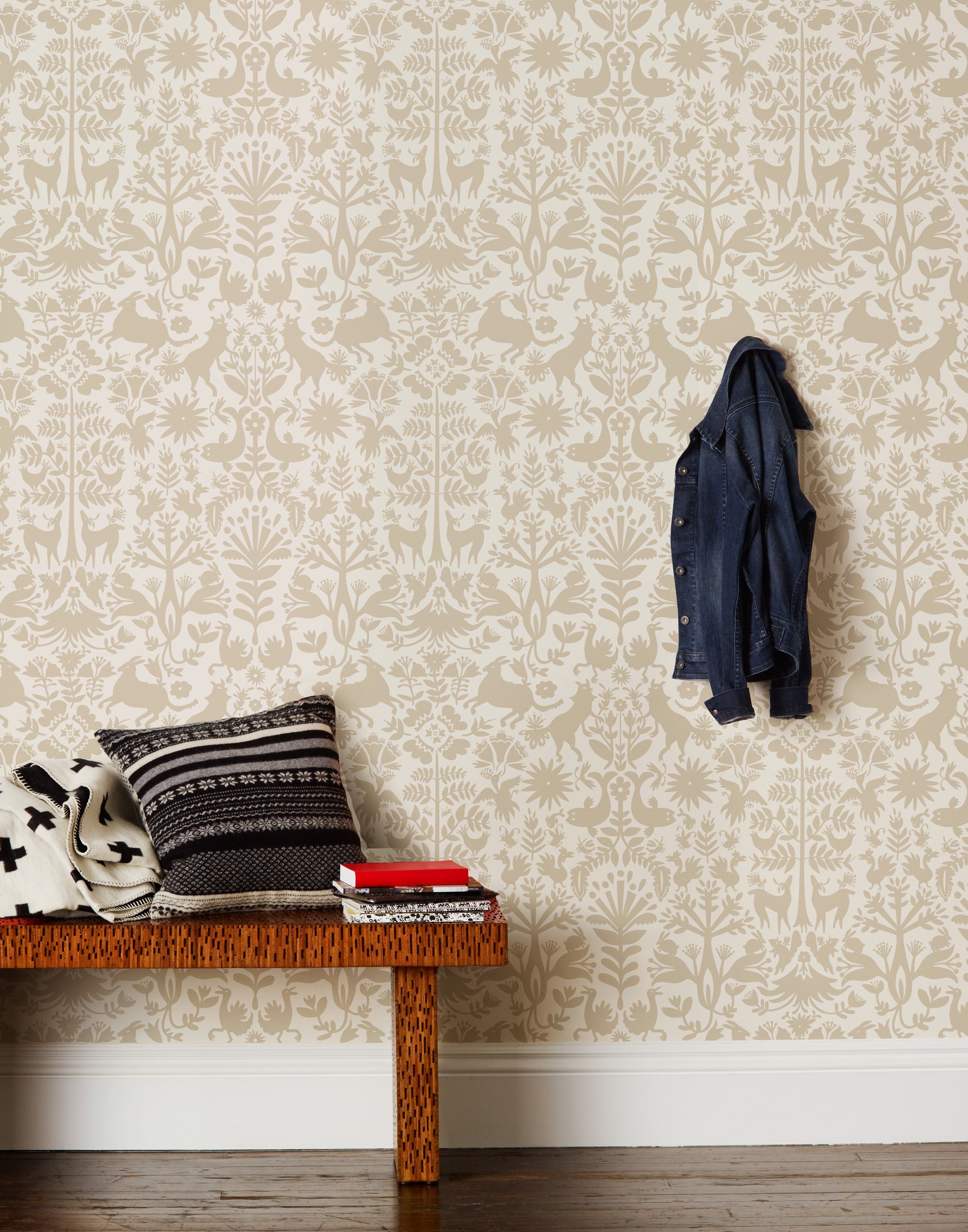 Otomi Taupe Wallpaper - Otomi Taupe - HD Wallpaper 