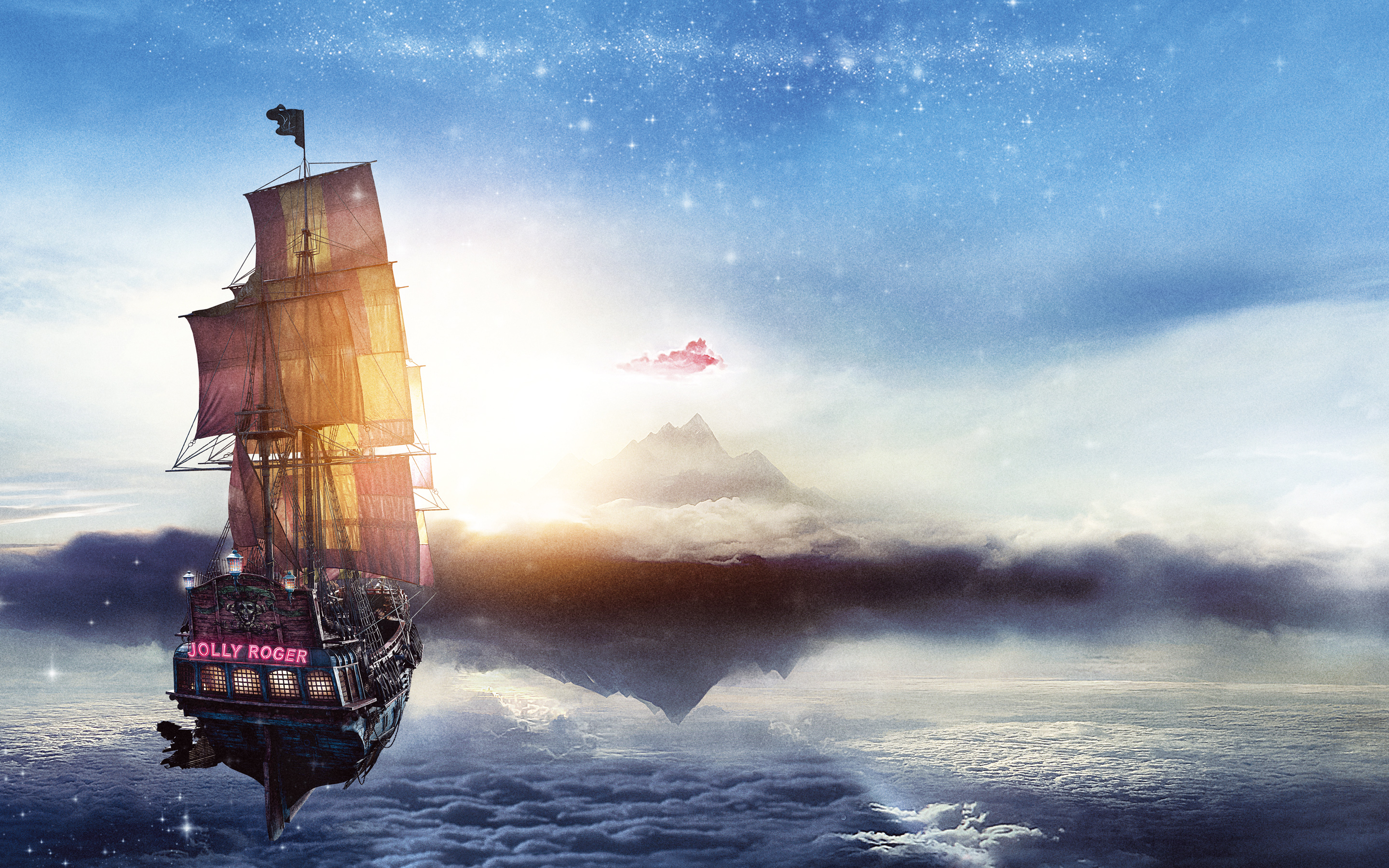 Jolly Roger Pan Pirate Ship Wallpaper - Pan Ship - HD Wallpaper 