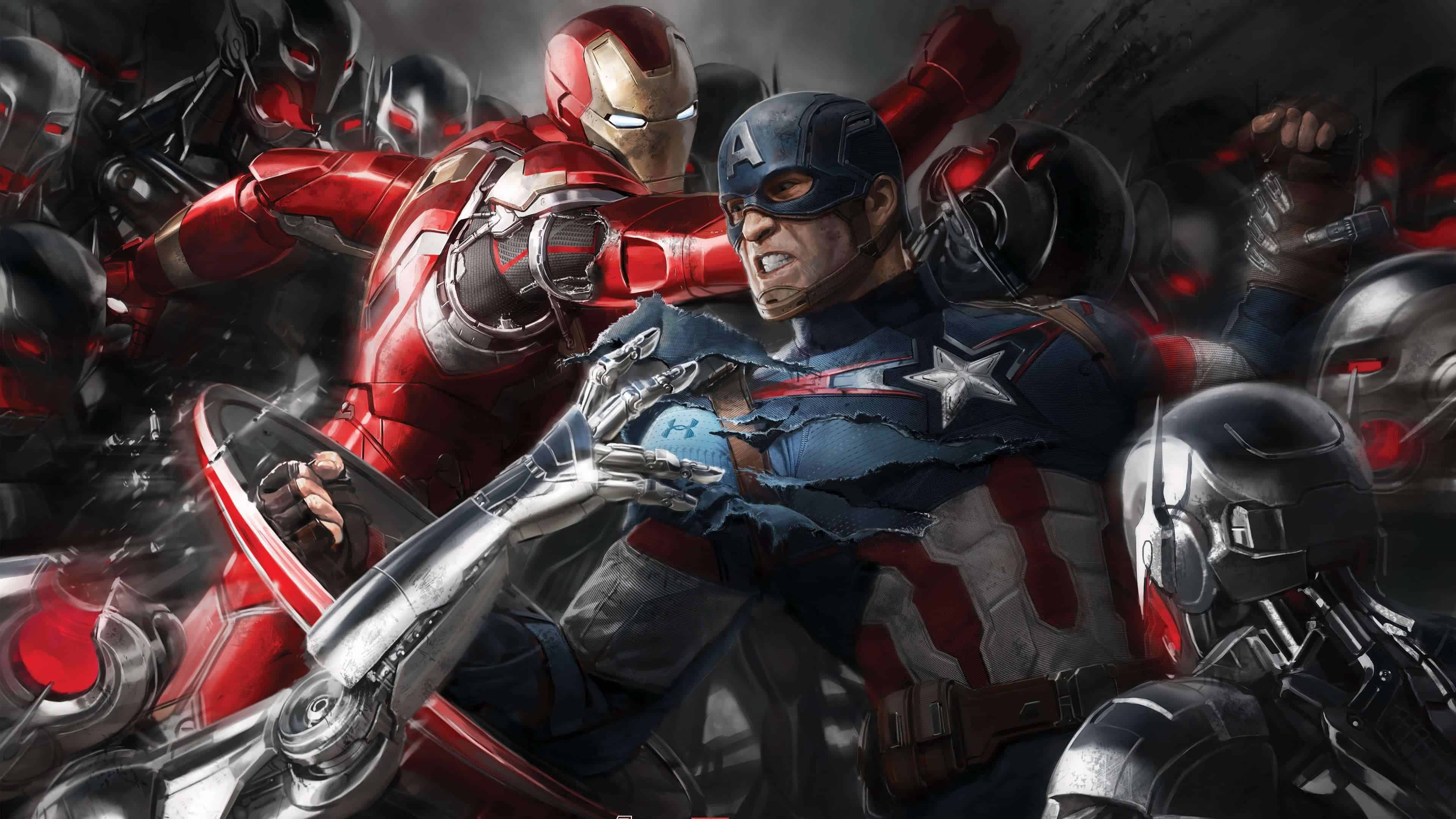 Captain America And Iron Man Civil War Uhd 4k Wallpaper - Captain America - HD Wallpaper 