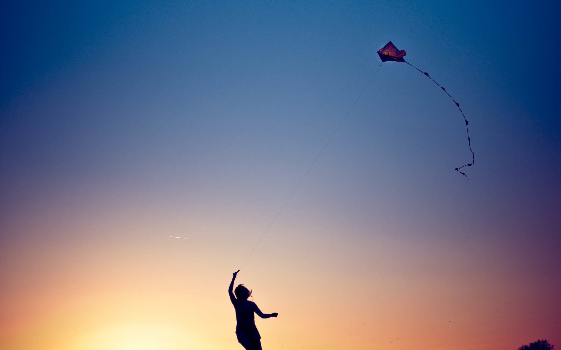 Sky Mood Girl Beauty Beautiful Free Kite - Background Kite In The Sky - HD Wallpaper 