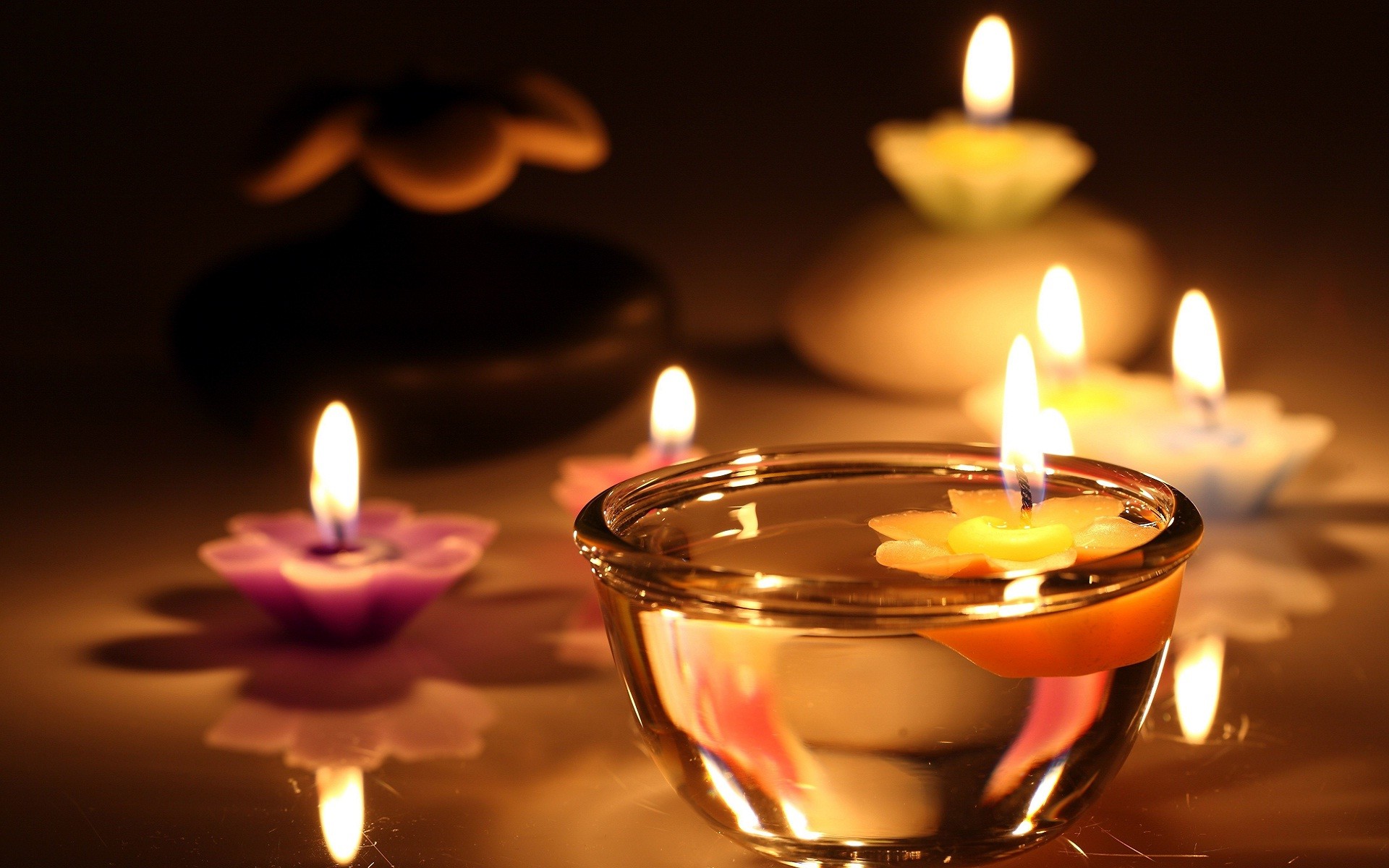 Beautiful Candle Lights Wallpaper 
 Data-src - Happy And Safe Diwali - HD Wallpaper 