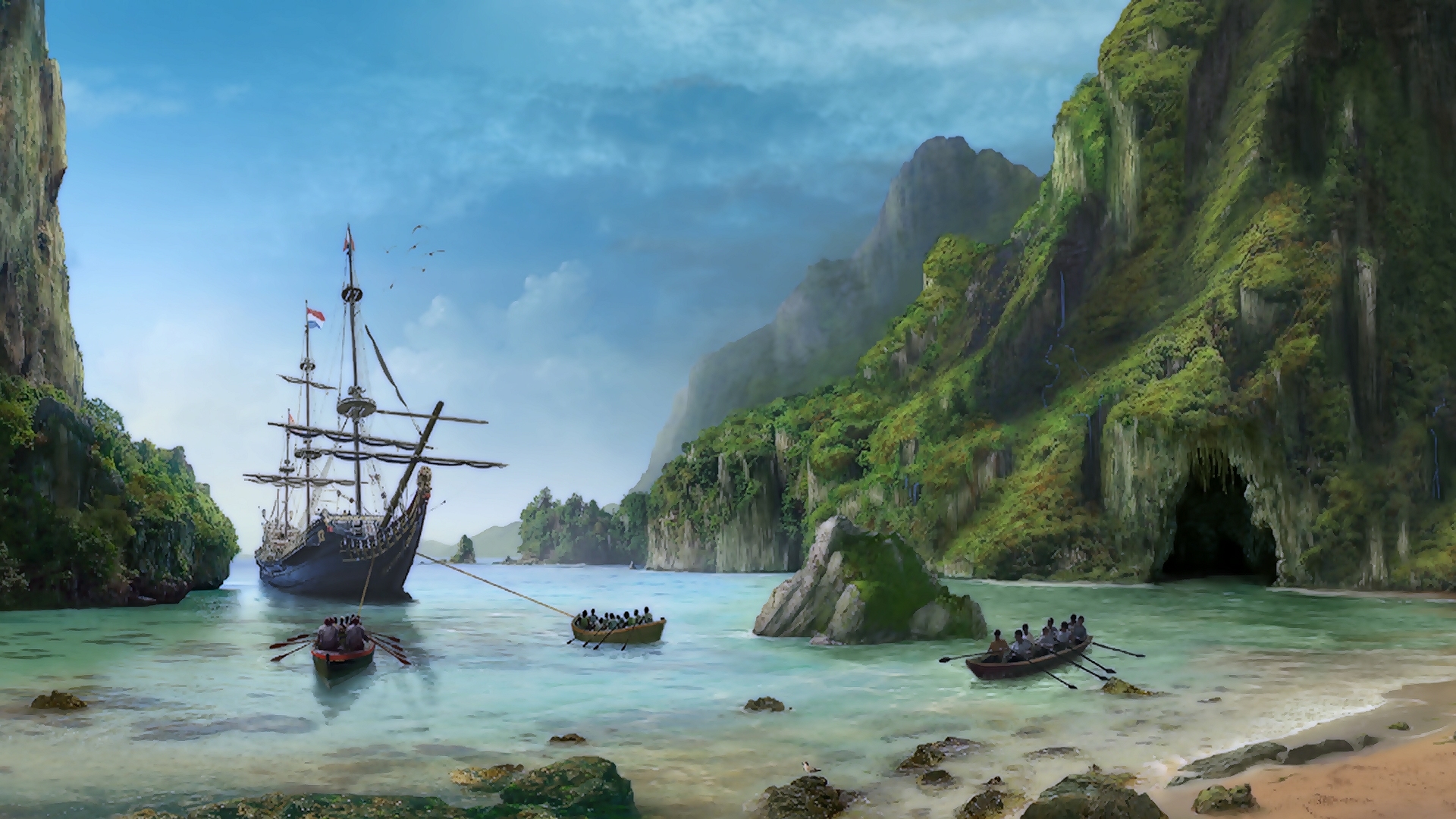 Pirate Ship Backgrounds Wallpaper Cave Pirate Ship - Background Pirate Ship - HD Wallpaper 