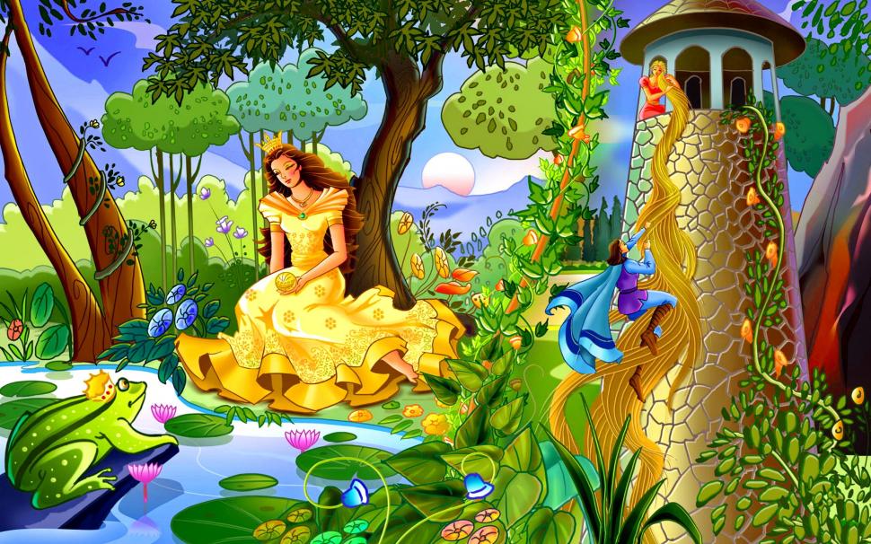 Colorful Fairytale Wallpaper,fairy Hd Wallpaper,lovely - Fairy Tale - HD Wallpaper 