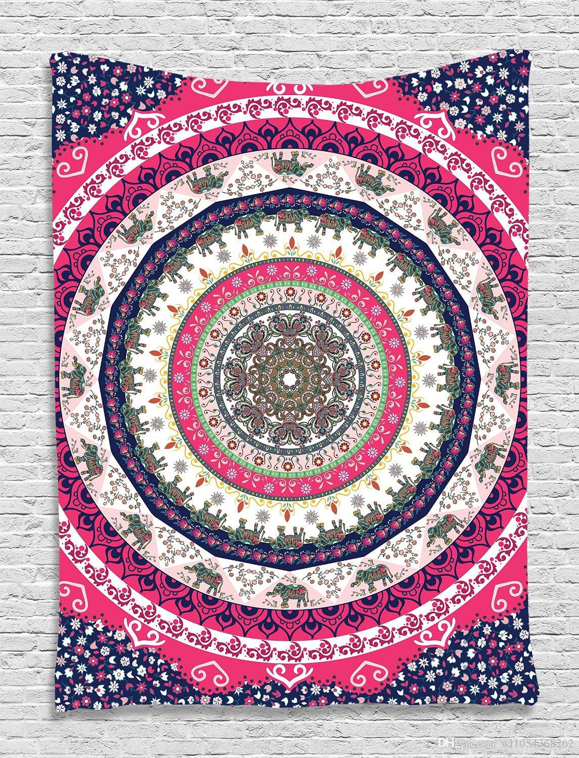 Pink And Blue Tapestry - HD Wallpaper 