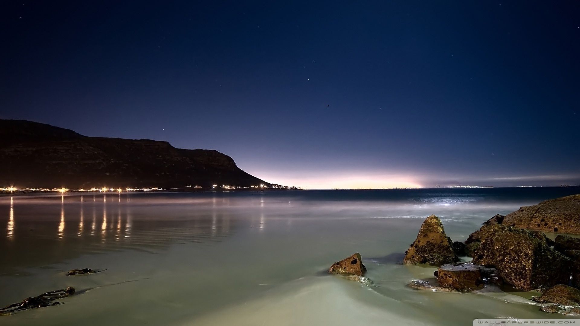 Beach At Night ❤ 4k Hd Desktop Wallpaper For 4k Ultra - Night Beach Wallpaper Hd - HD Wallpaper 