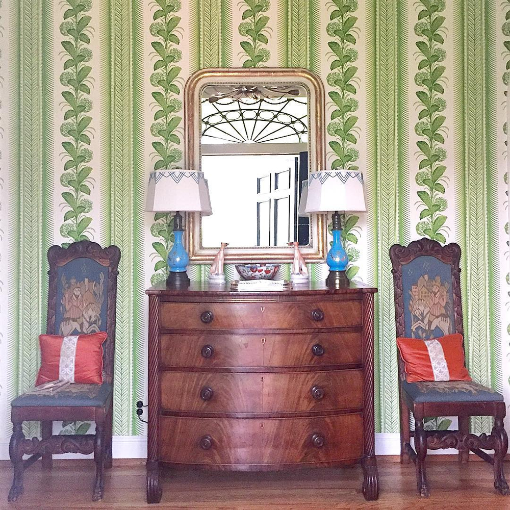 Quadrille Clinbing Hydrangea Wallpaper - Quadrille Wallpaper Climbing Hydrangea - HD Wallpaper 