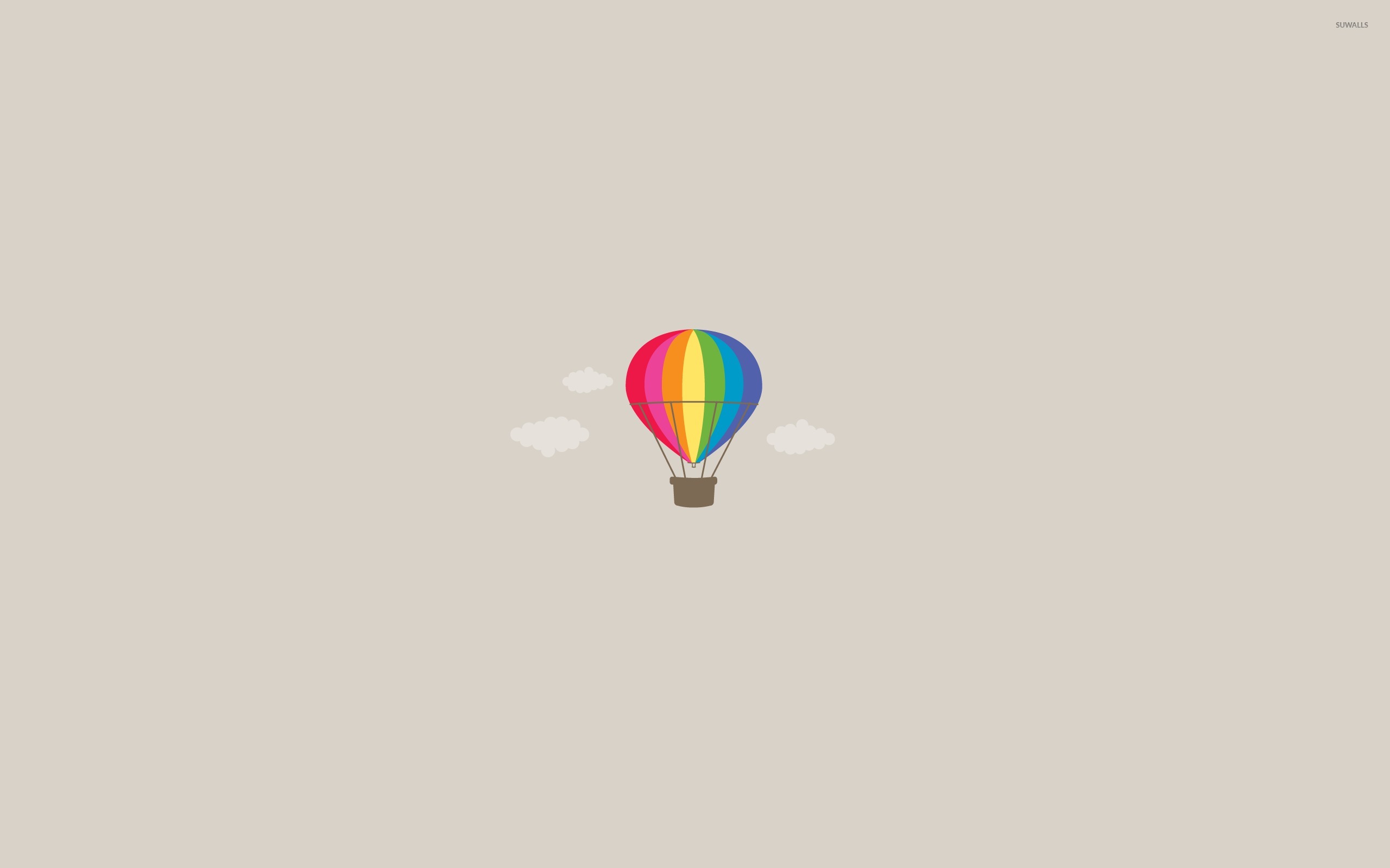 Hot Air Balloon Wallpaper Minimal - HD Wallpaper 