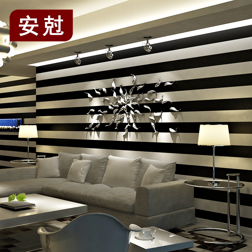 安 尅 Wallpaper Black And White Vertical Stripes Wallpaper - Horizontal Black And White Striped - HD Wallpaper 
