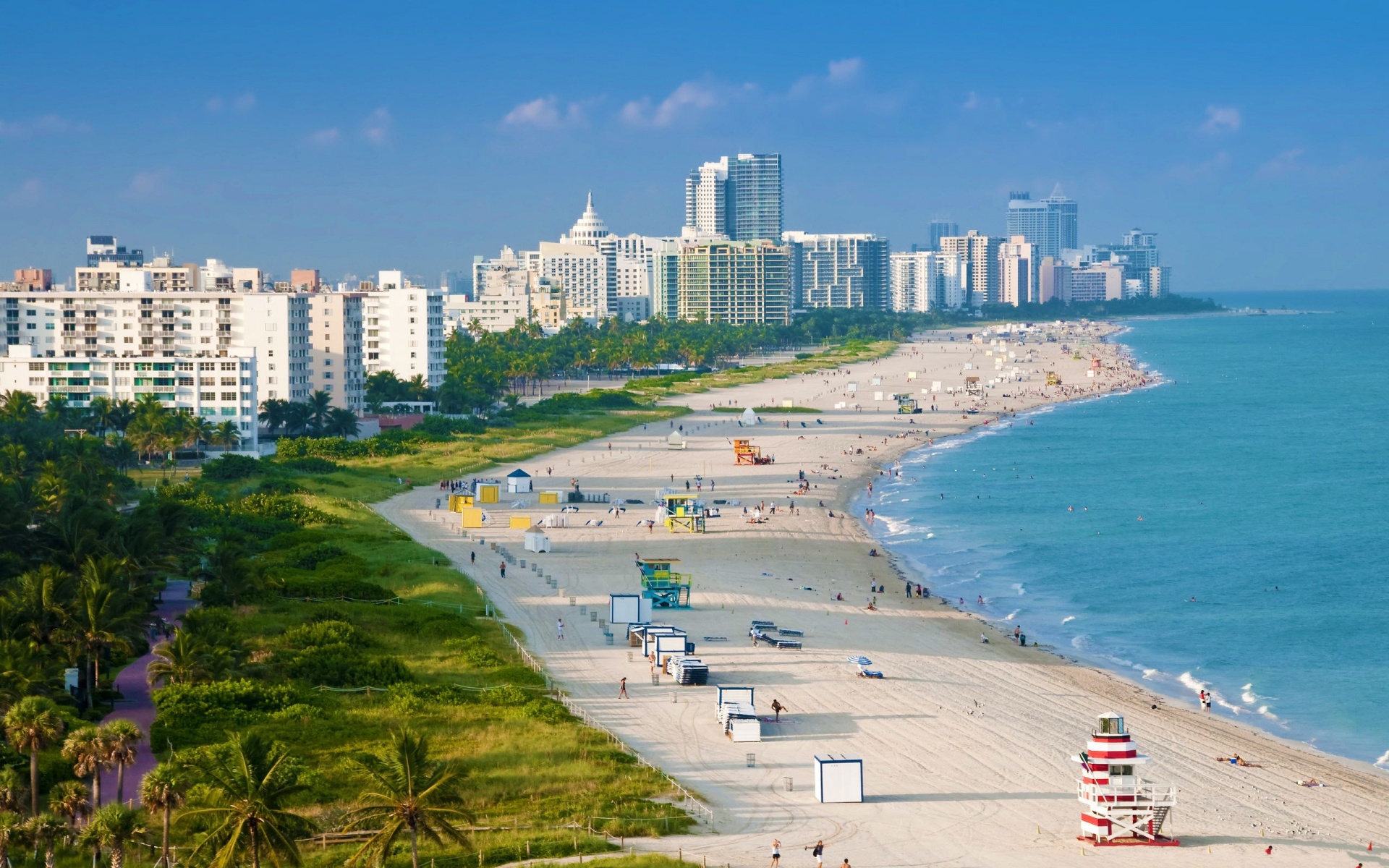 Miami Beach Hd - HD Wallpaper 