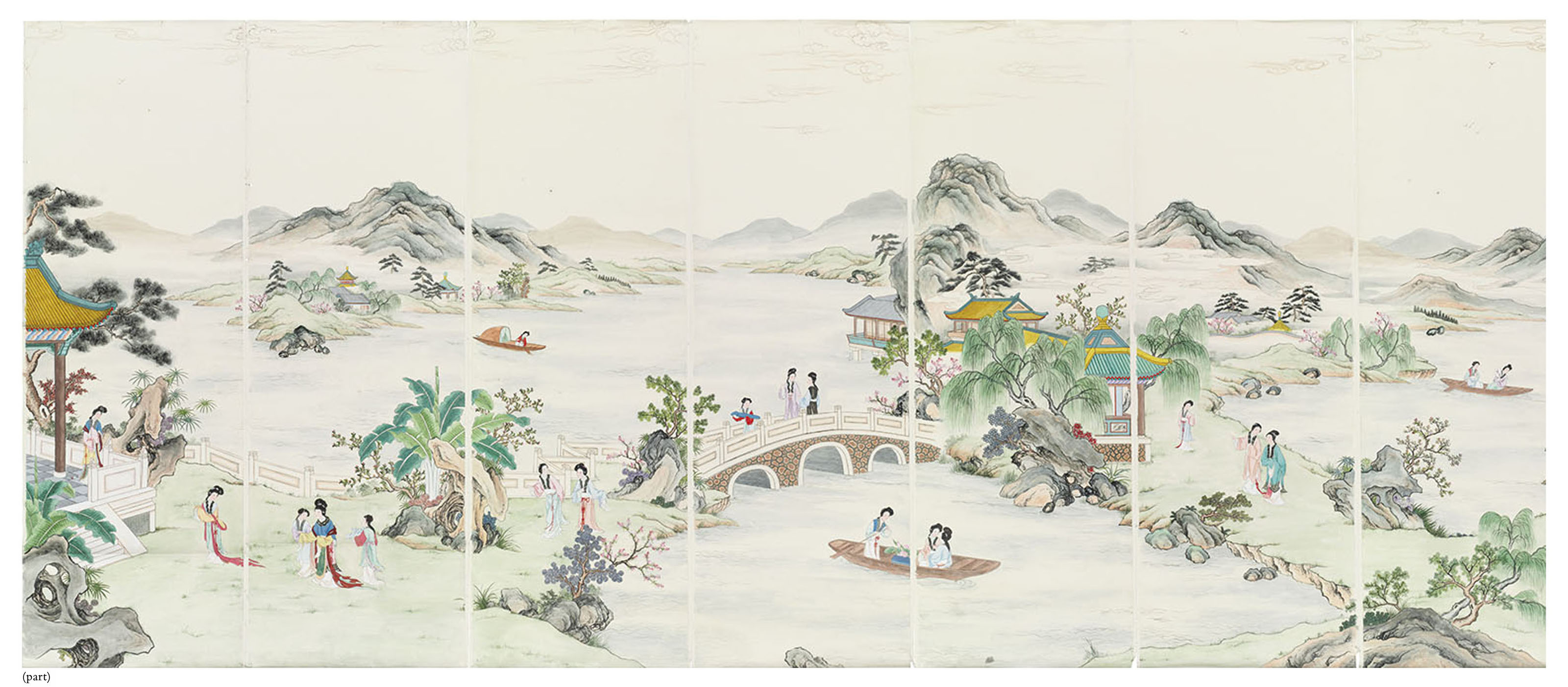 Fourteen Rolls Of Hand-painted - Painting - HD Wallpaper 