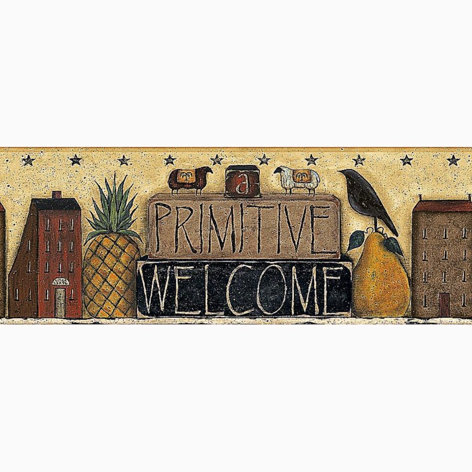 Primitive Welcome Wall Border Sturbridge Yankee Workshop - Primitive Crow York Primitive Wall Border - HD Wallpaper 
