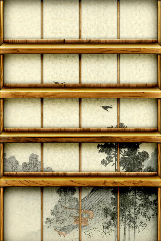 Iphone Wallpaper Shelves - HD Wallpaper 