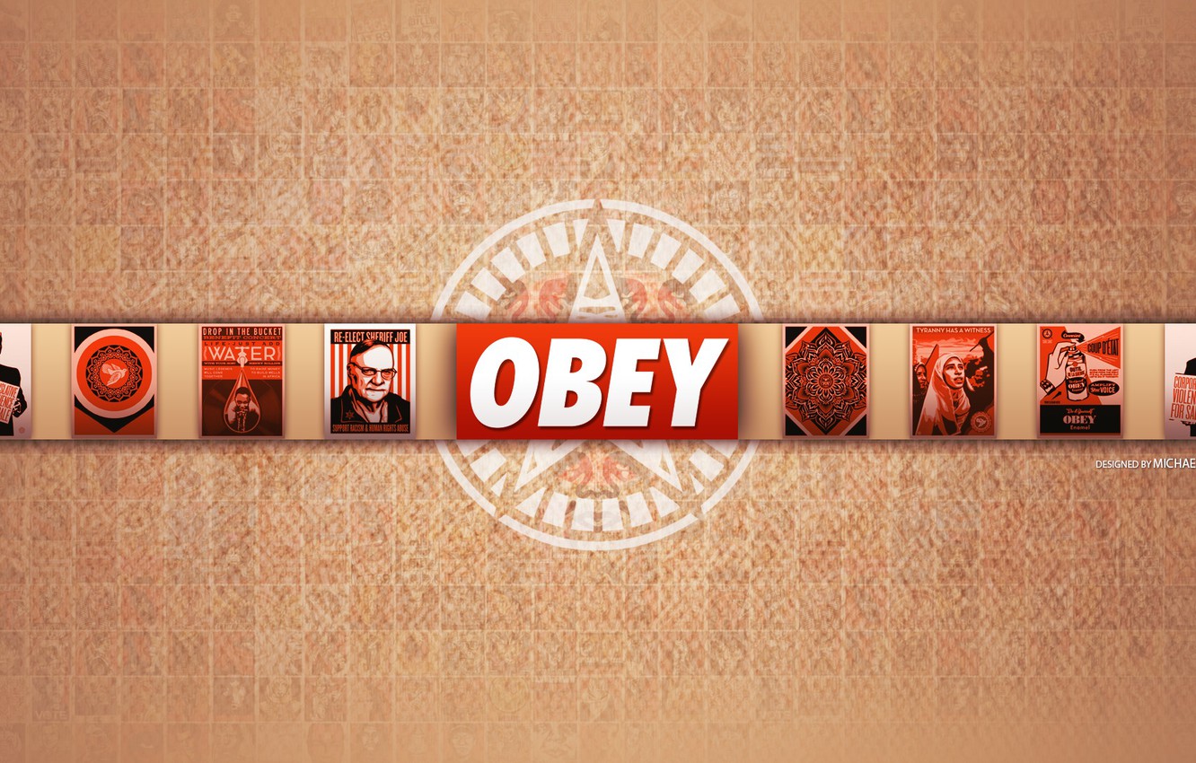 Photo Wallpaper Wallpaper, Red, Obey - Obey Desktop Backgrounds - HD Wallpaper 