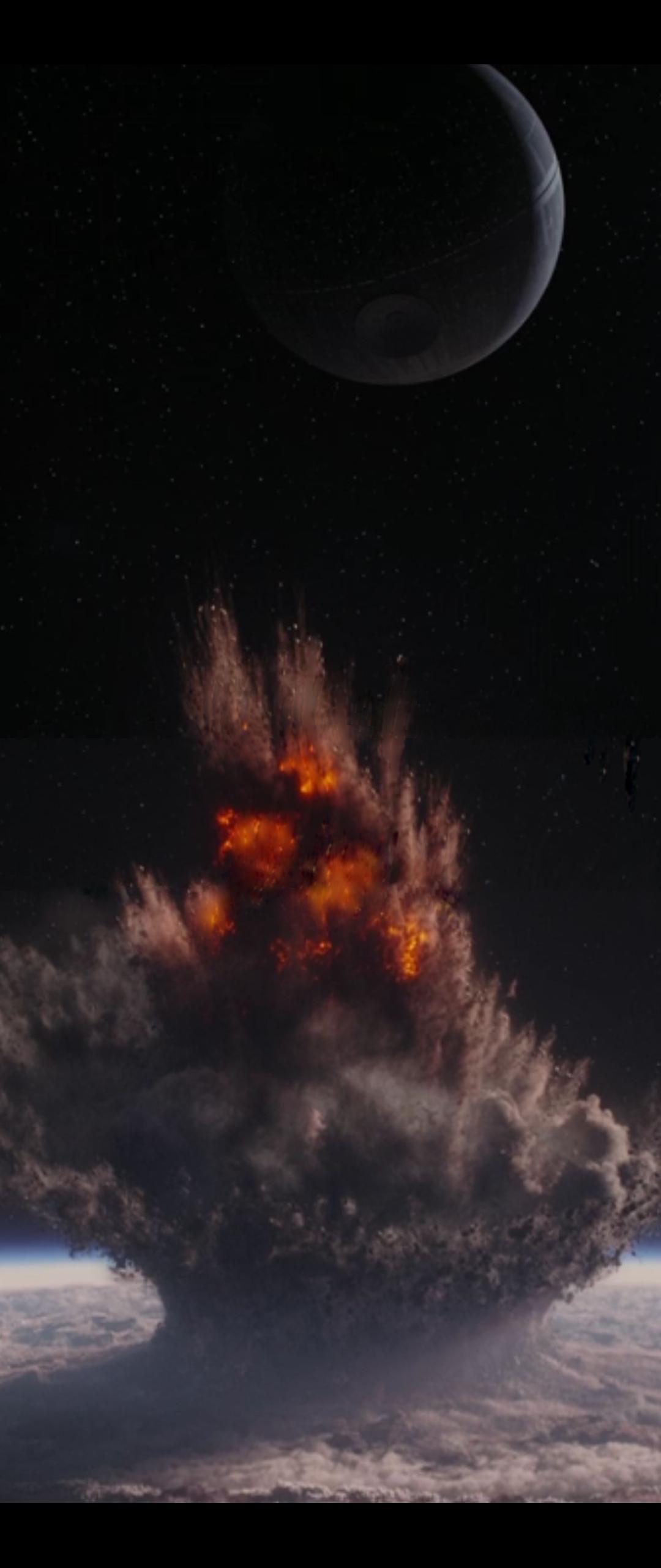 I Made A Vertical Wallpaper Of Jedha Getting Destroyed - 21 9 Wallpaper Vertical - HD Wallpaper 