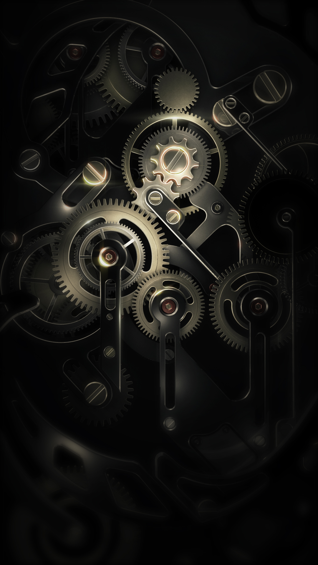Gears In The Dark Hd Mobile Wallpaper Pic Mch067920 - Mechanical Wallpaper For Mobile - HD Wallpaper 