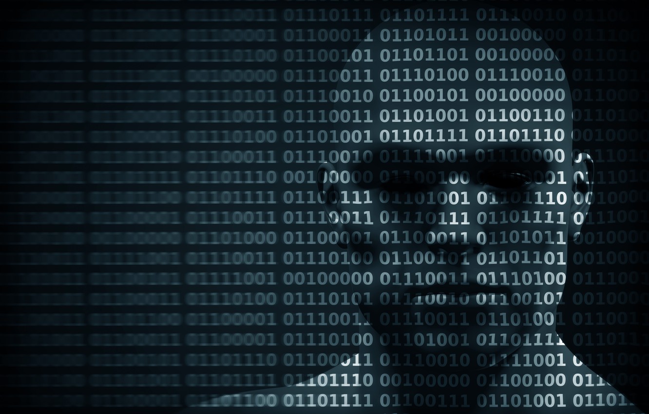 Photo Wallpaper Look, Surface, Wall, Texture, Binary - Darkness - HD Wallpaper 