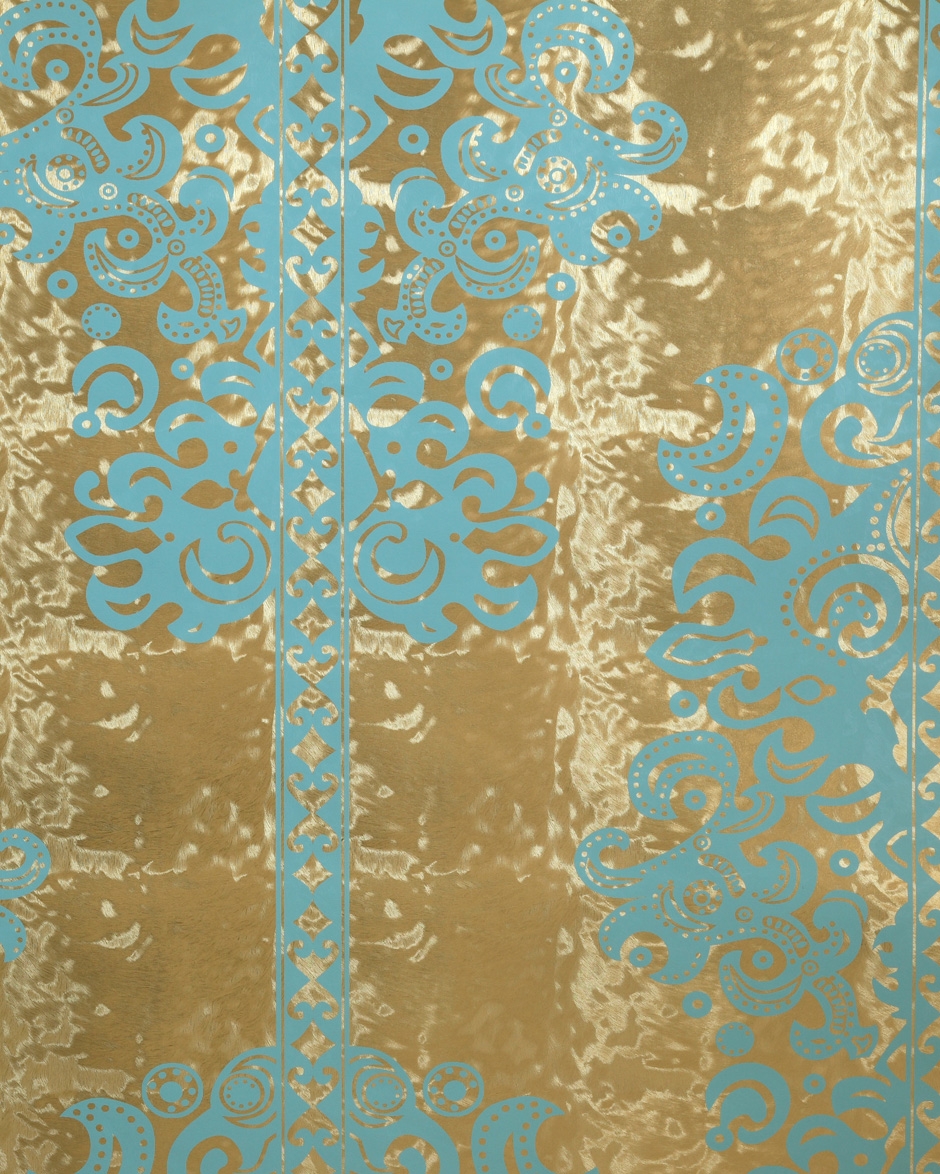 Turquoise Gold And Grey - HD Wallpaper 