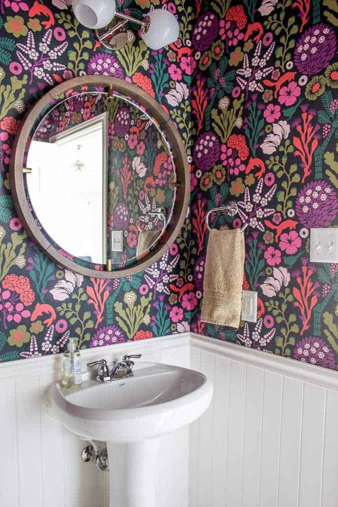 Add Life To Your Home With Powder Room Wallpaper - Bathroom Sink - HD Wallpaper 