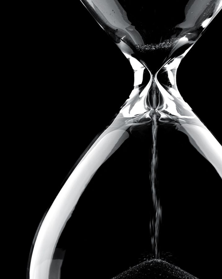 Black And White Hourglass - HD Wallpaper 