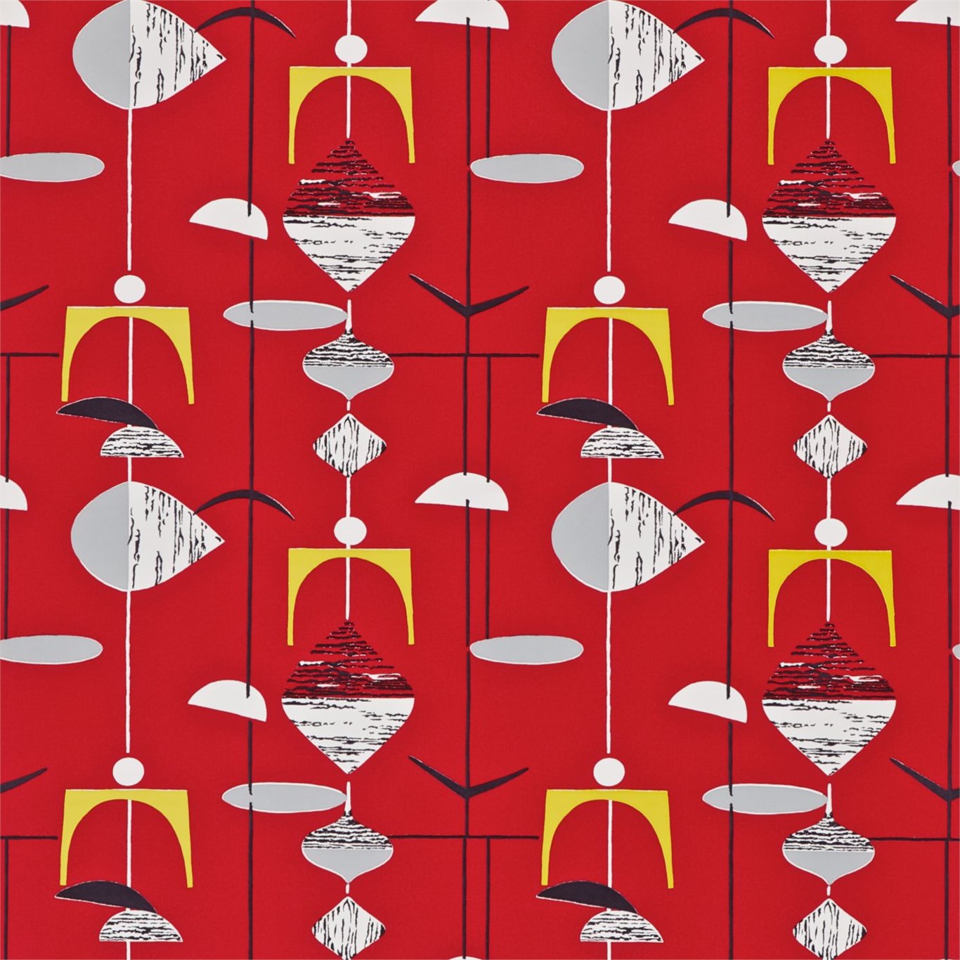 Mobiles, A Wallpaper By Sanderson, Part Of The 50s - Marian Mahler - HD Wallpaper 