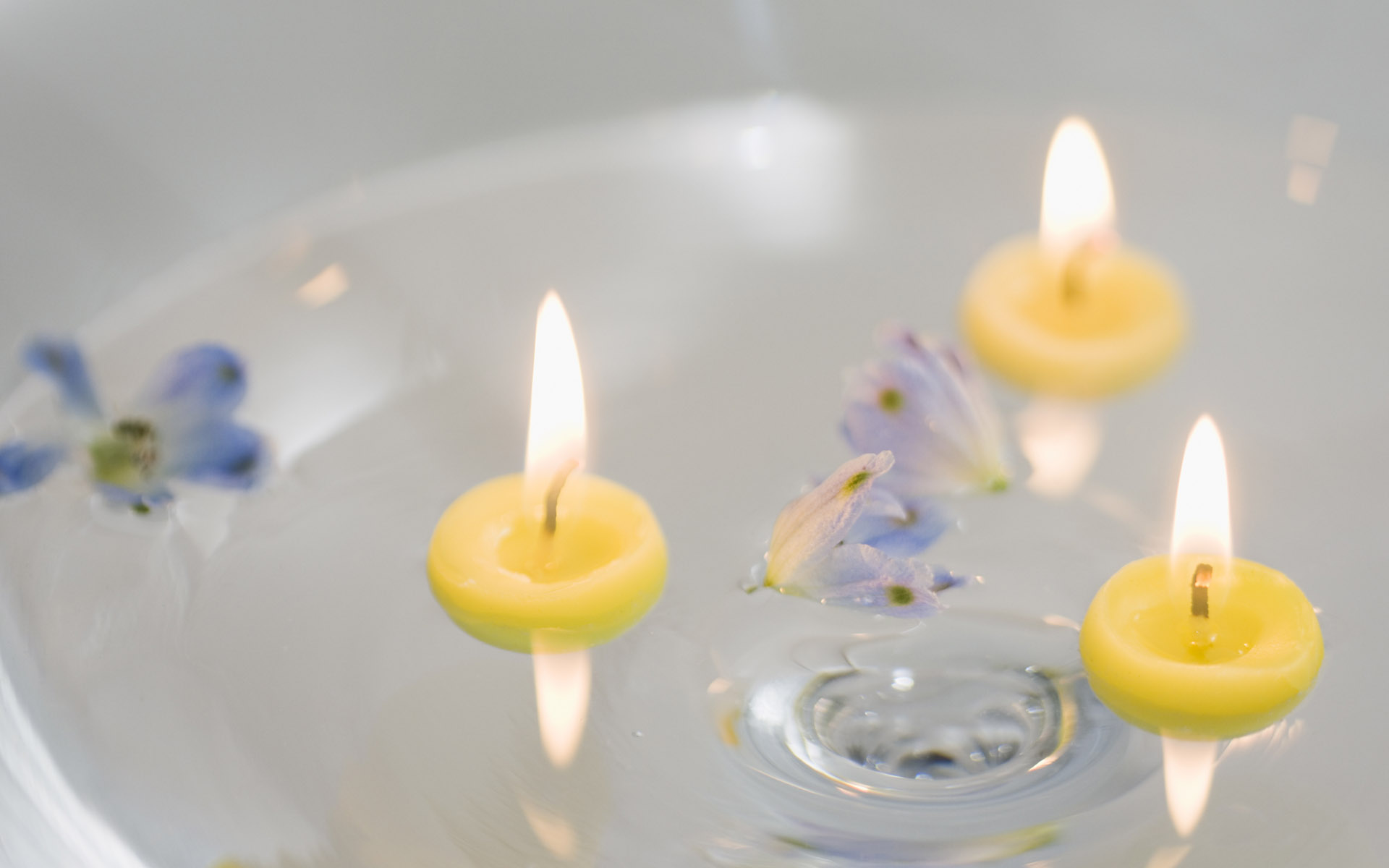 Candle Wallpaper - شمع روی اب - HD Wallpaper 