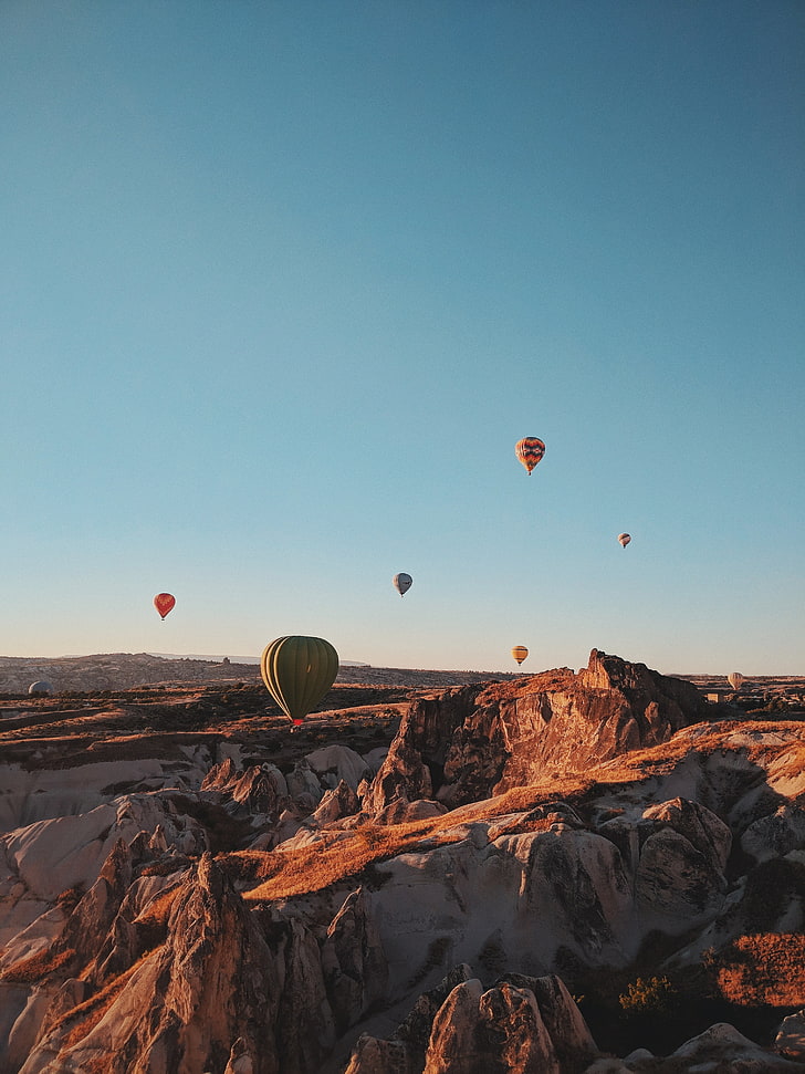 Air Balloons, Mountains, Flight, Turkey, Air Vehicle, - HD Wallpaper 