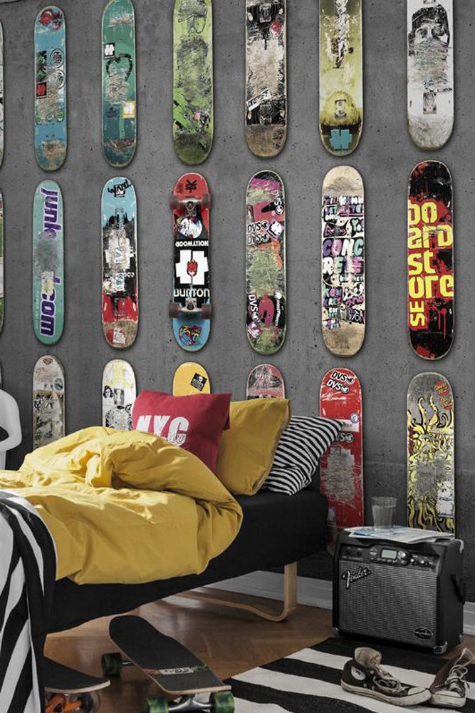 Room With Skateboard Decoration - HD Wallpaper 