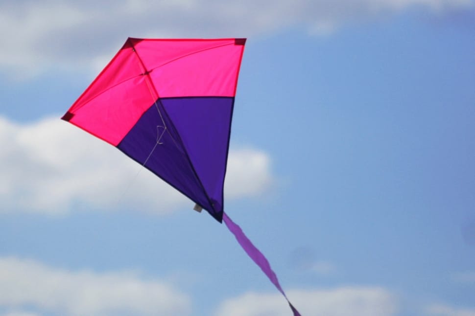 Pink And Purple Diamond Kite Preview - Purple And Pink Kite - 970x646