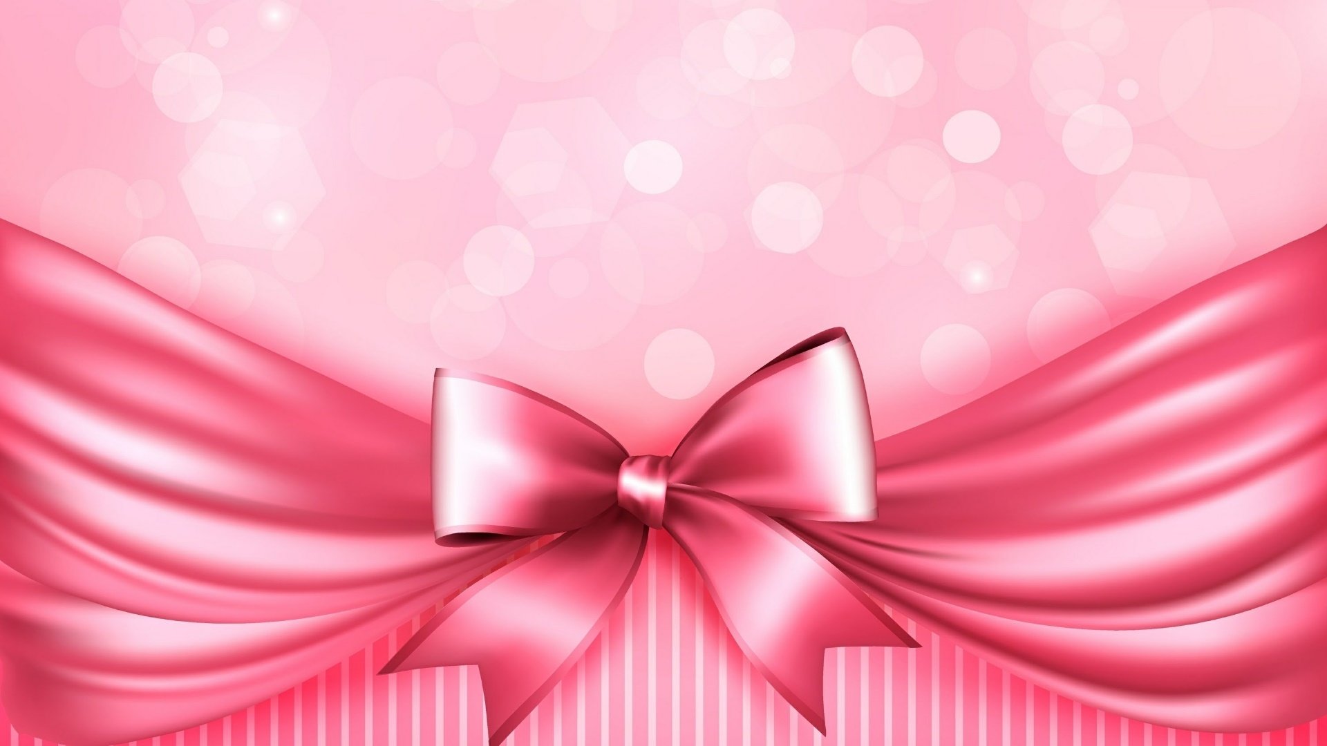 Pink Bow Background - HD Wallpaper 