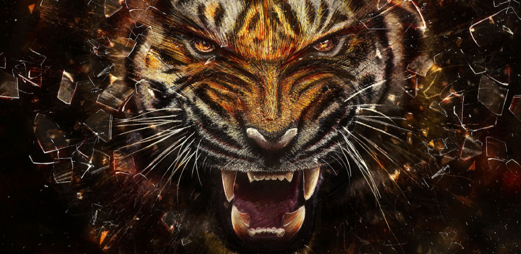 Raging Tiger - HD Wallpaper 