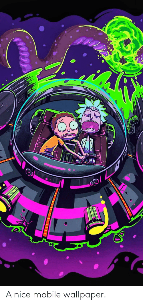Mobile, Wallpaper, And Nice - Rick Y Morty Iphone - HD Wallpaper 