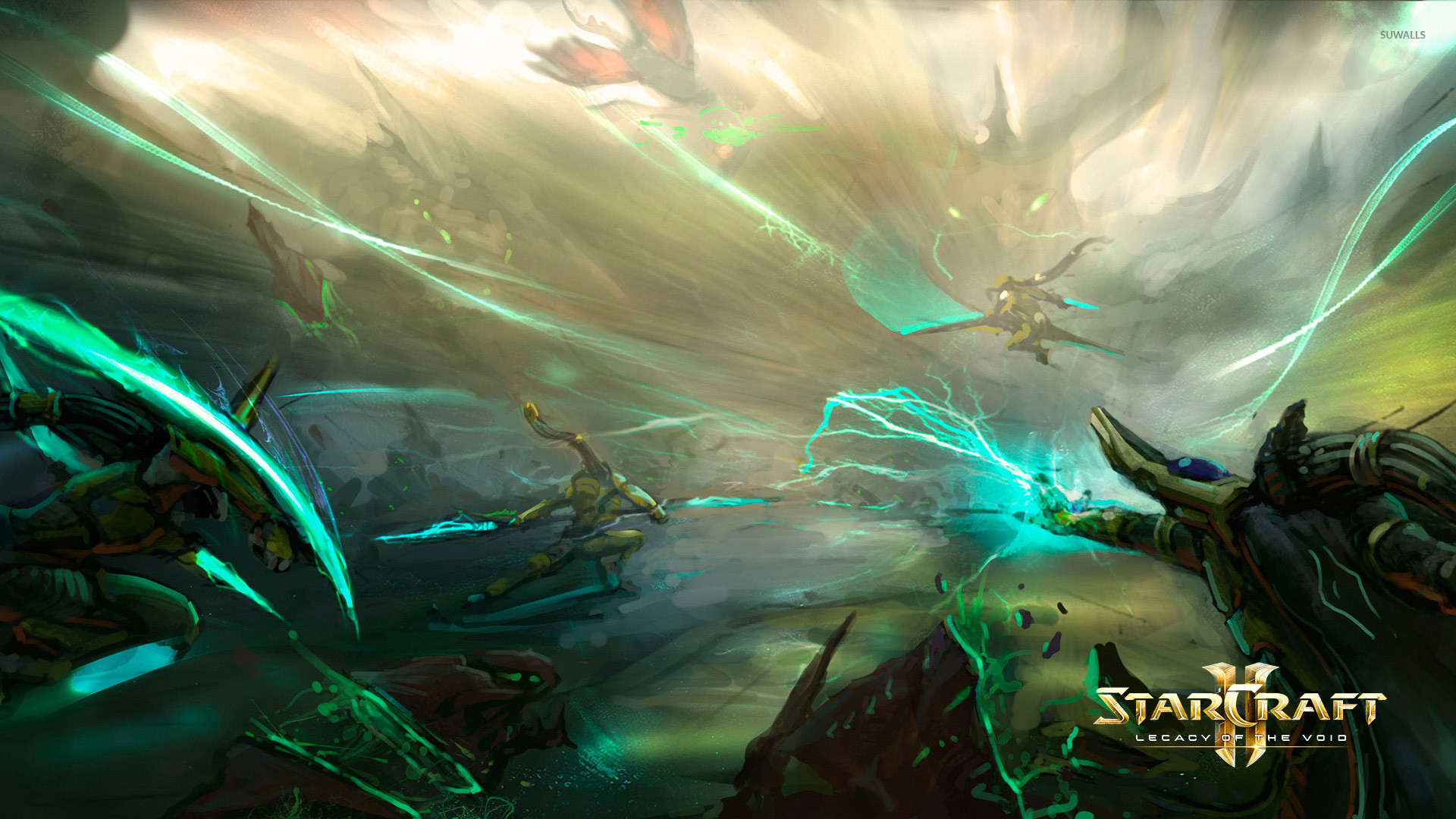 Battle In Starcraft Ii - Starcraft 2 Wings Of Liberty - HD Wallpaper 