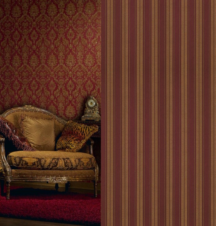 Carta Da Parati A Righe Bordeaux - HD Wallpaper 