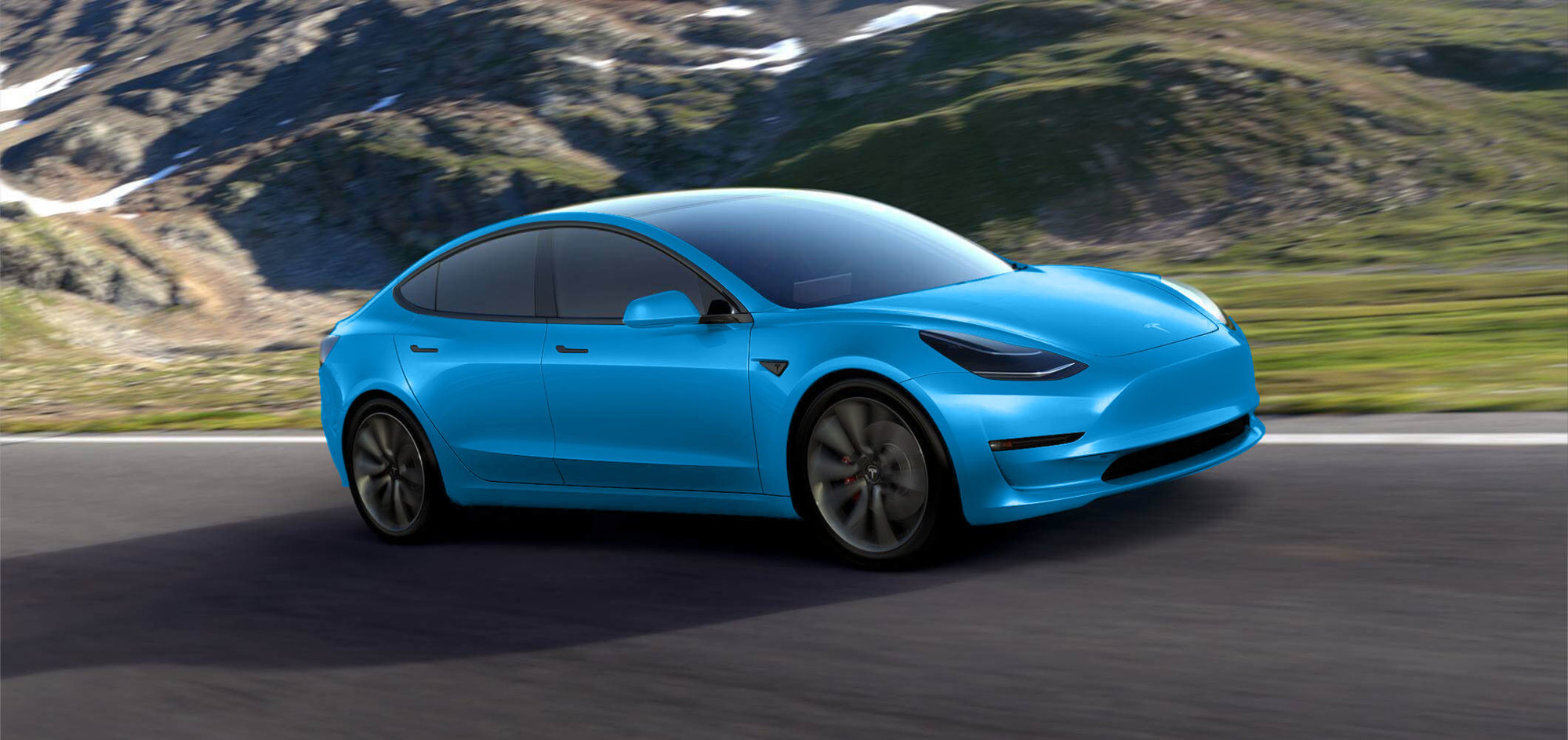 Tesla Model 3 Blue Wallpaper Hd 2016 In Tesla - All Tesla Model 3 - HD Wallpaper 