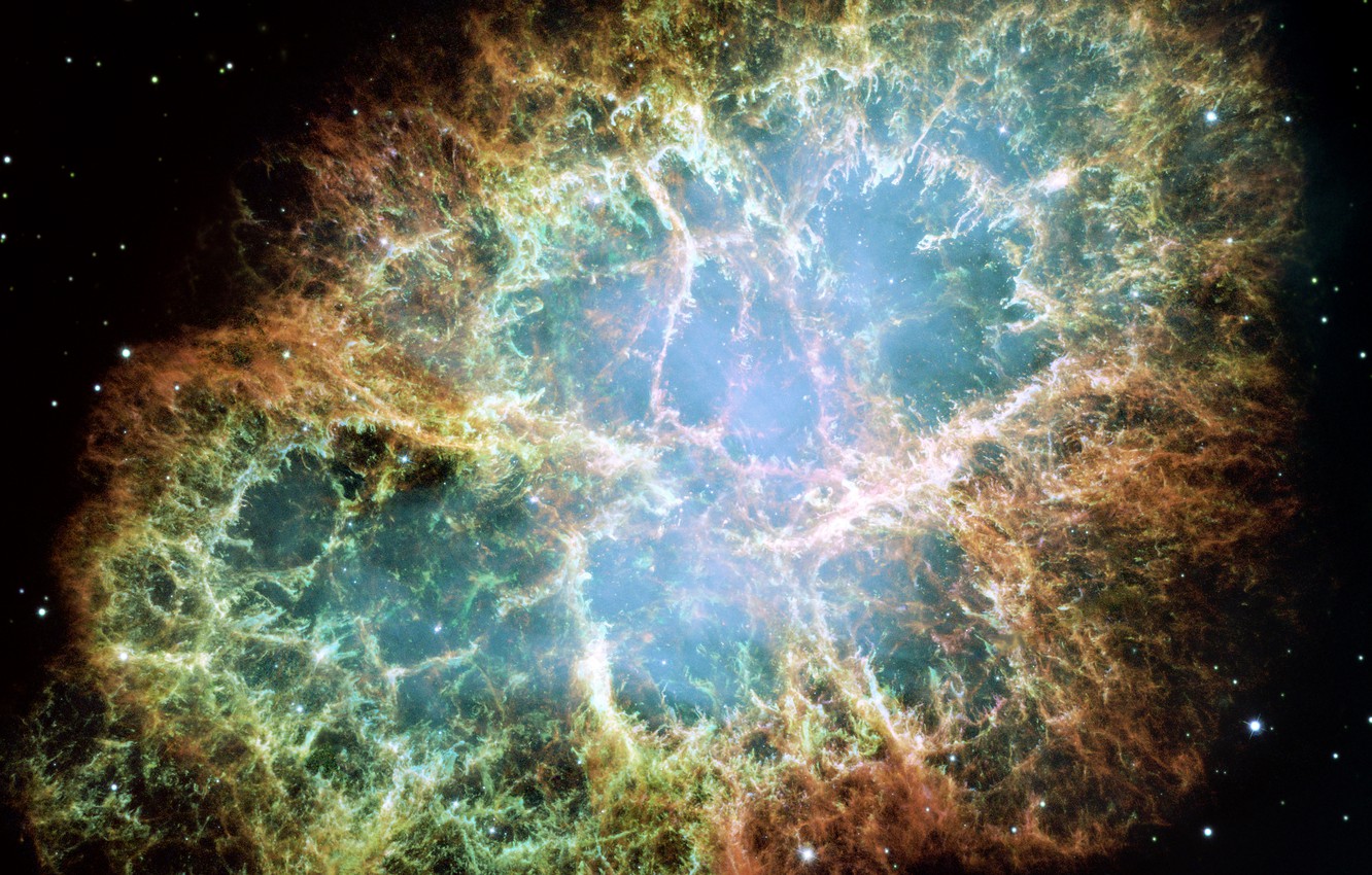 Photo Wallpaper Space, Nebula, Crab, Nasa, Space, Hubble, - Crab Nebula - HD Wallpaper 
