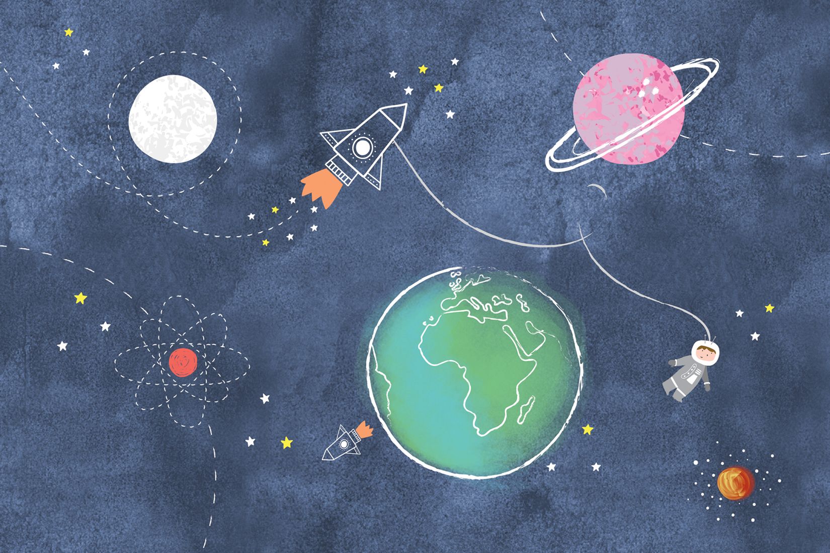 Space Wall Kids - HD Wallpaper 