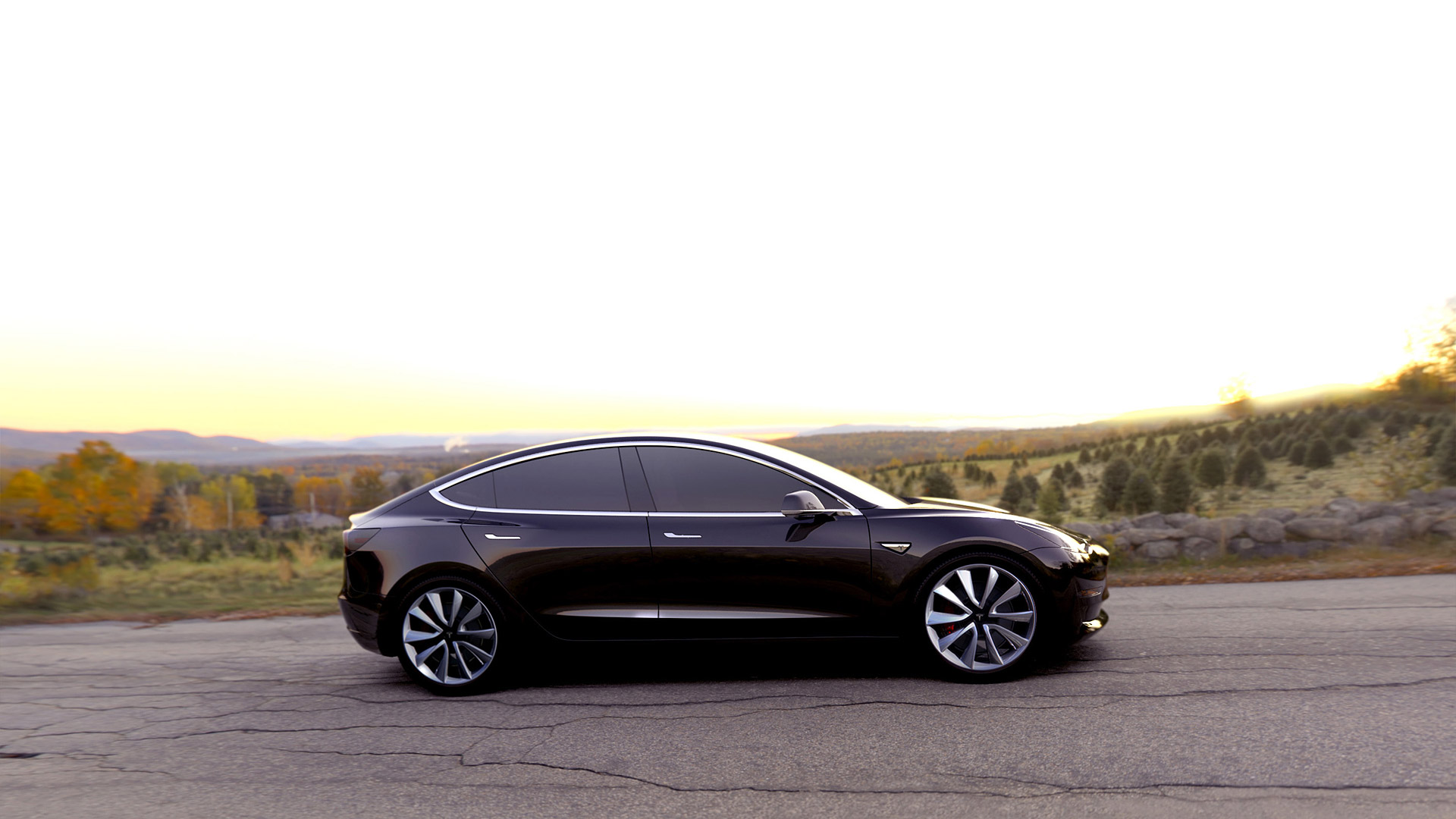 Model 3 Tesla Profile - HD Wallpaper 