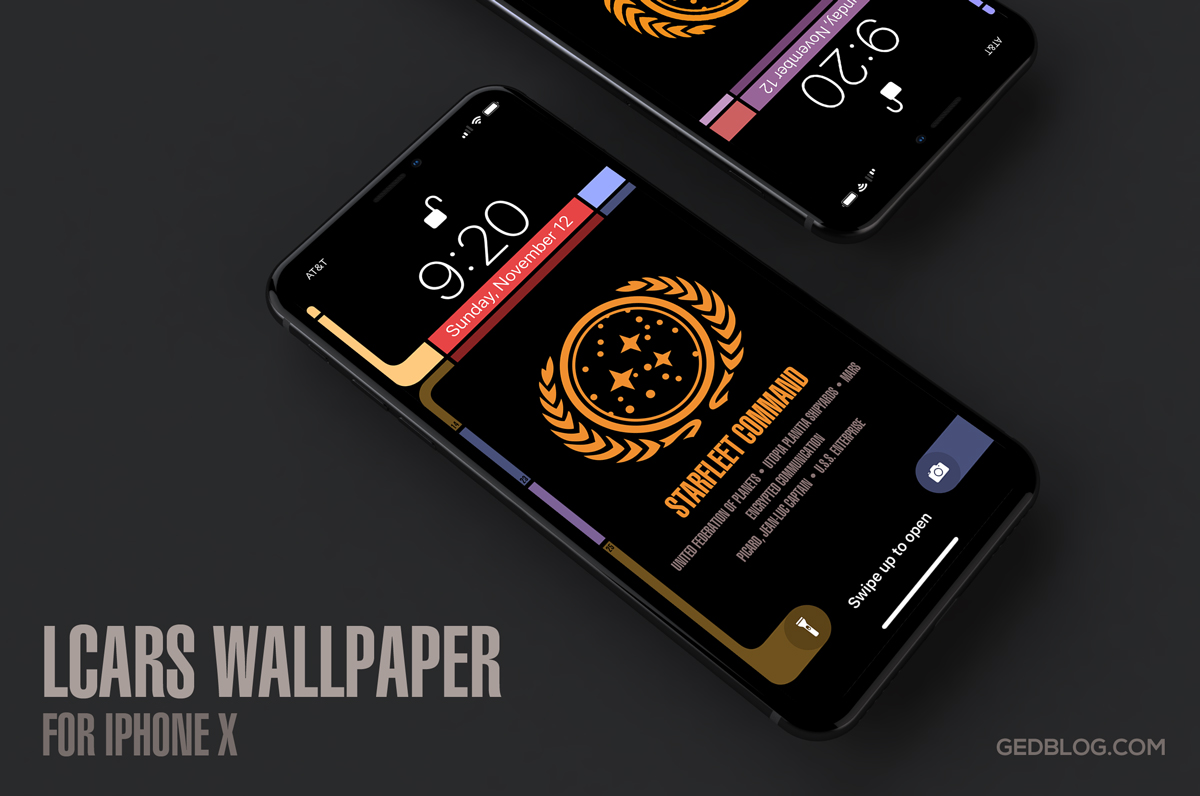 Iphone X Lock Screen Showing The Star Trek Lcars Wallpaper - Lockscreen Date Iphone X - HD Wallpaper 