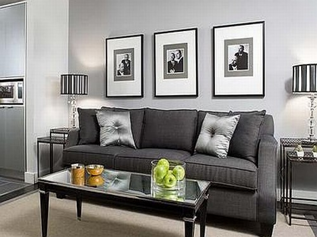 Grey Color Living Room - 1280x960 Wallpaper 