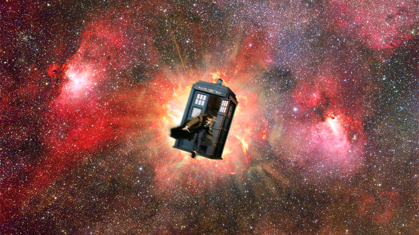 Outer Space Wallpaper - Tardis Exploding - HD Wallpaper 