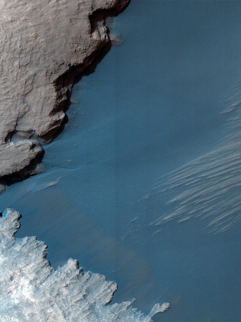Mars Blue Sand Dune - HD Wallpaper 