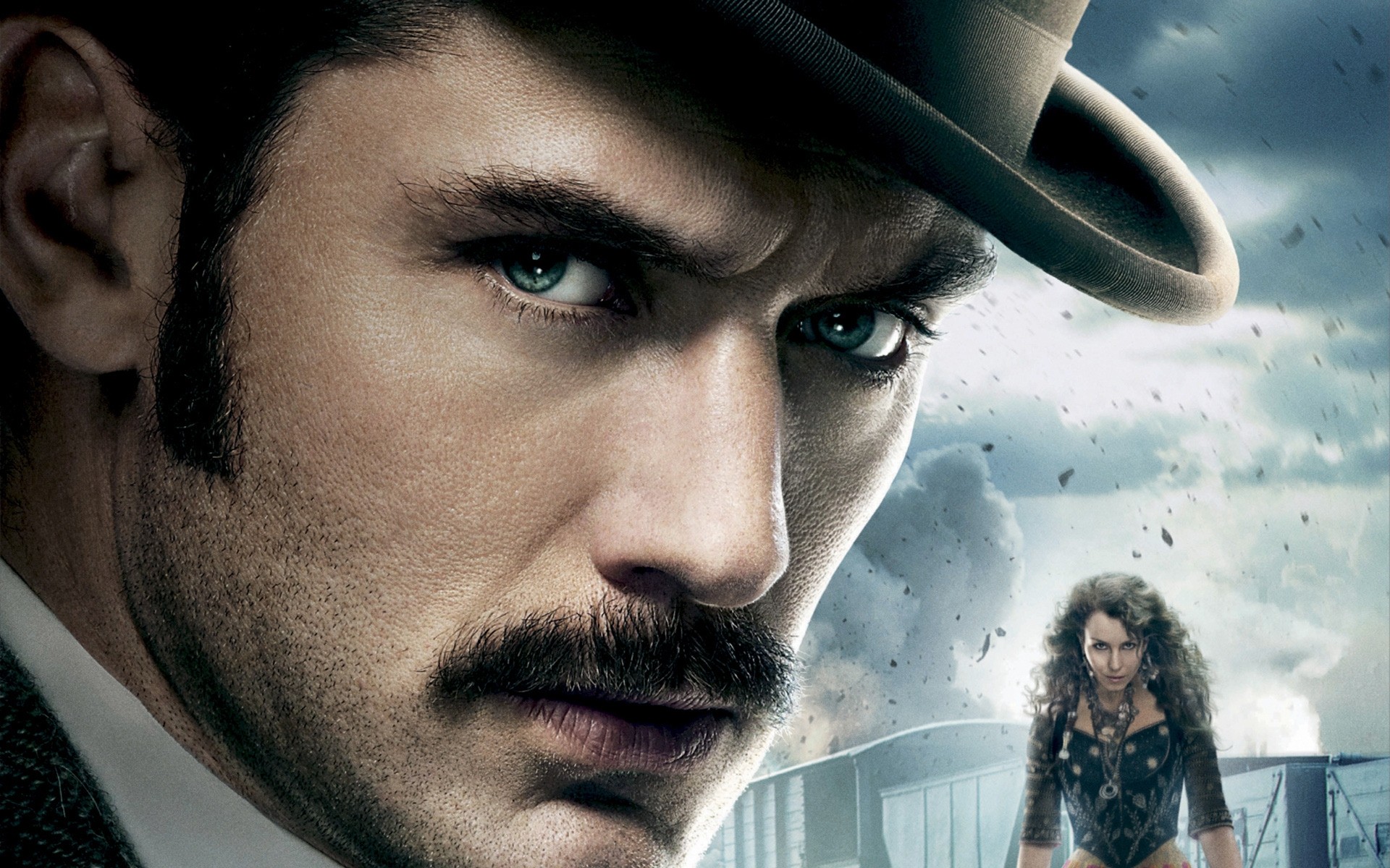 Movies Portrait Man Adult Fashion Model Face Lid Beautiful - Sherlock Holmes A Game Of Shadows Pelicula - HD Wallpaper 