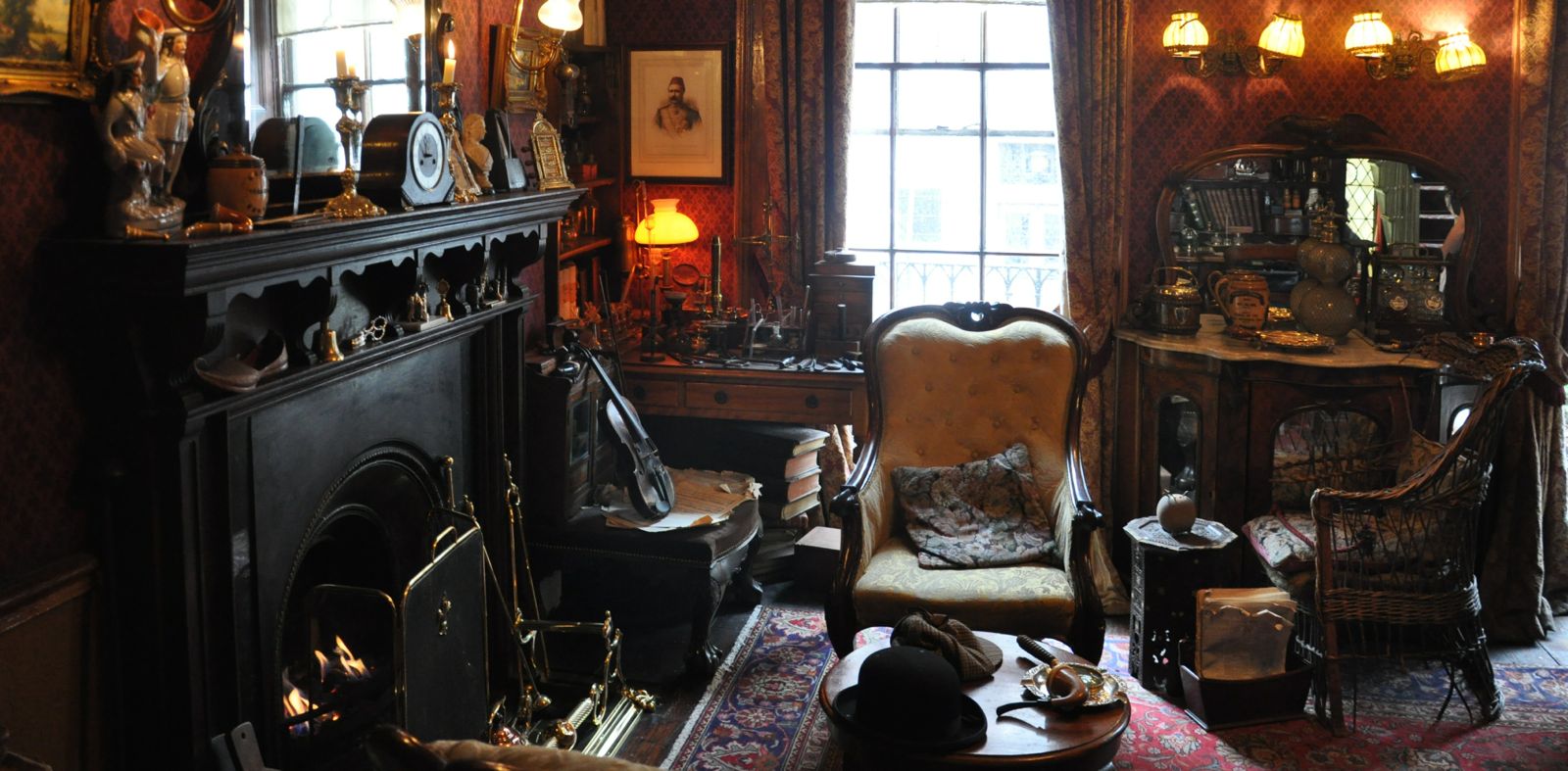 Holmes Sitting Room - Sherlock Holmes Baker Street 221b - HD Wallpaper 