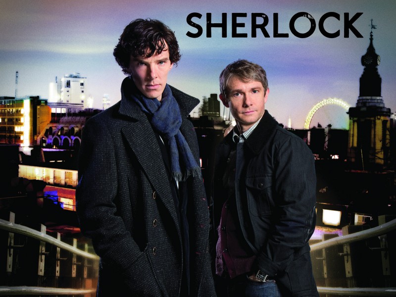 Benedict Cumberbatch And Martin Freeman In Sherlock - Sherlock Holmes Benedict Cumberbatch And Martin Freeman - HD Wallpaper 